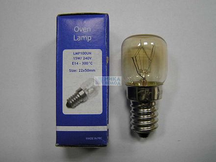 Лампочка духовки 15W, 300°С, E14, 220V OSRAM (без упак.), зам.LMP100UN, 02lf05, WP002p
